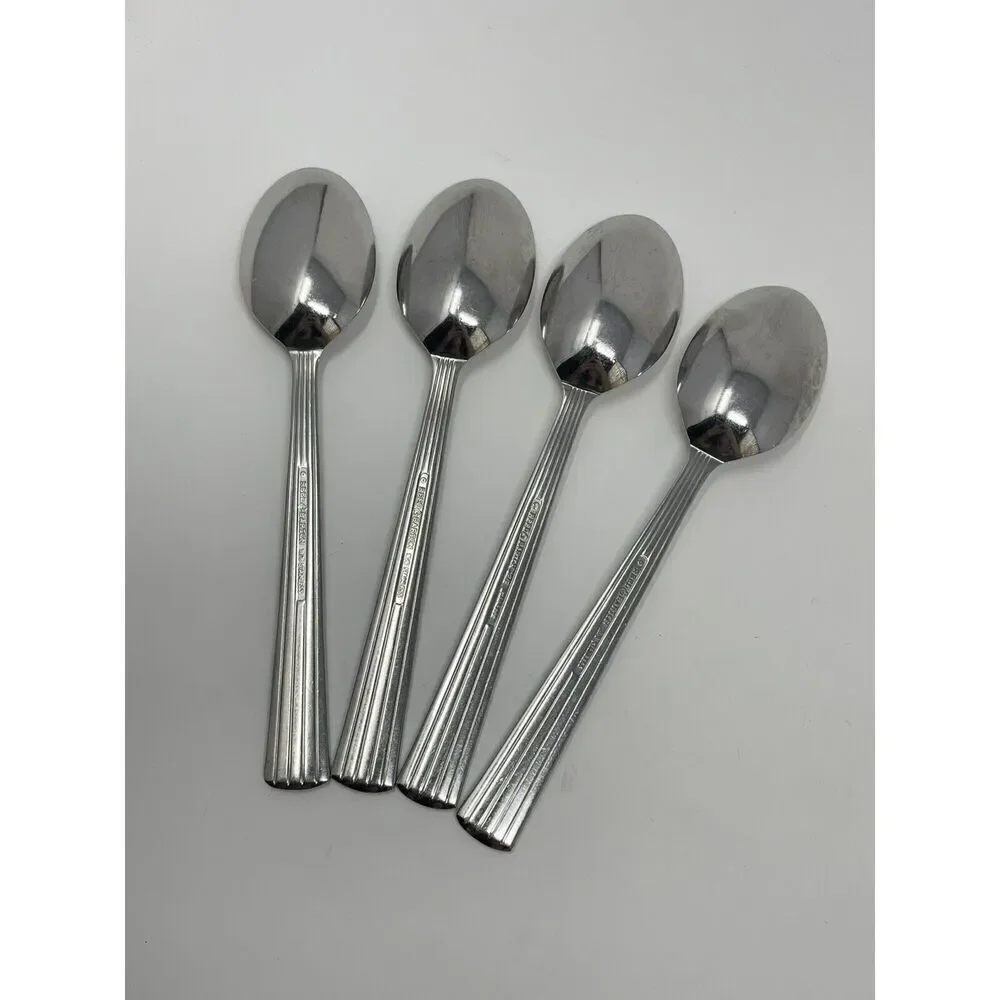 Reed & Barton Berkeley 18/10 Stainless Dinner Soup Oval Place Spoon 7” Set Of 4